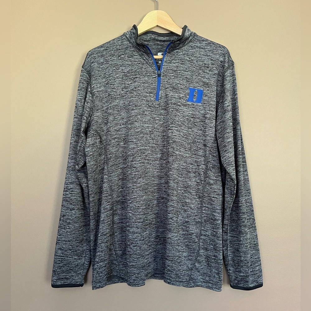 {Colosseum} Duke Blue Devil 1/4 Zip Pullover Long Sleeve - Mens Medium